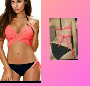 2pcs set bikini swimsuit high quality material designer for boutique V-neck sexy